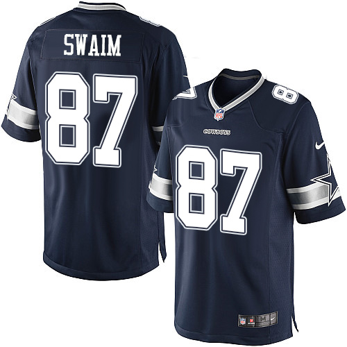 Men's Limited Geoff Swaim Nike Jersey Navy Blue Home - #87 NFL Dallas Cowboys